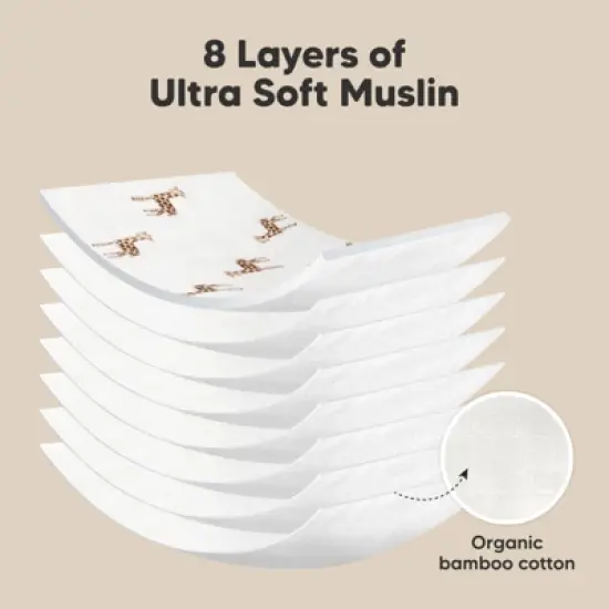 KeaBabies 5pk Organic Softe Muslin Burp Cloths for Baby Girls and Boys, Large Absorbent Burping Cloths for Babies, Baby Burp Clothes image {3}