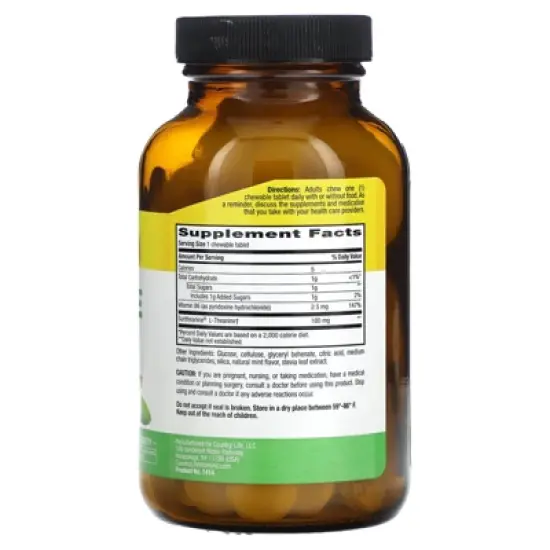 Country Life L-Theanine, 100 mg, 60 Chewable Tablet image {1}