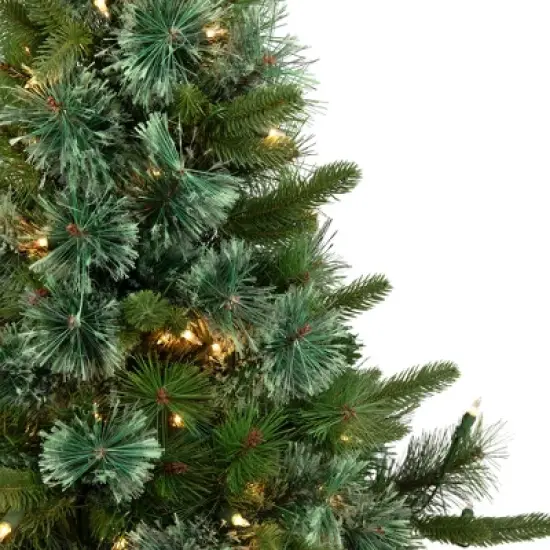 Northlight Pre-Lit Full Ashcroft Cashmere Pine Artificial Christmas Tree - 3' - Clear AlwaysLit Lights image {3}