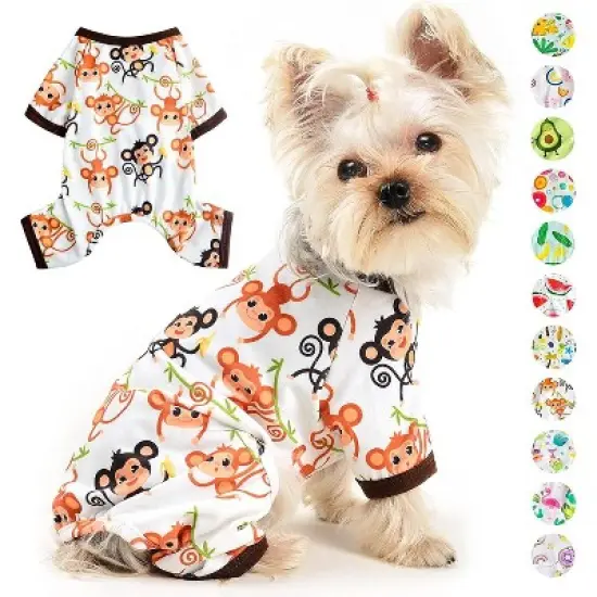 Paaaawaters Dog Jumpsuit Cute Animal Print Puppy Pajamas Soft Lightweight Post Surgery Recovery Pets Onesie image {9}
