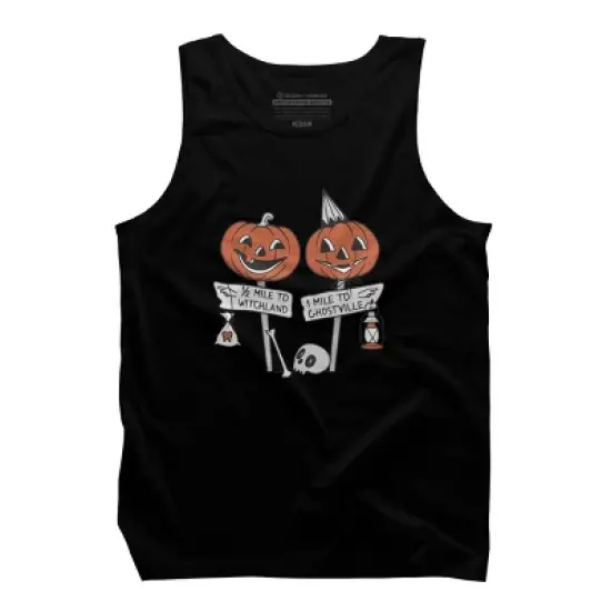 Men's Design By Humans Halloween Pathways By runcatrun Tank Top image {7}
