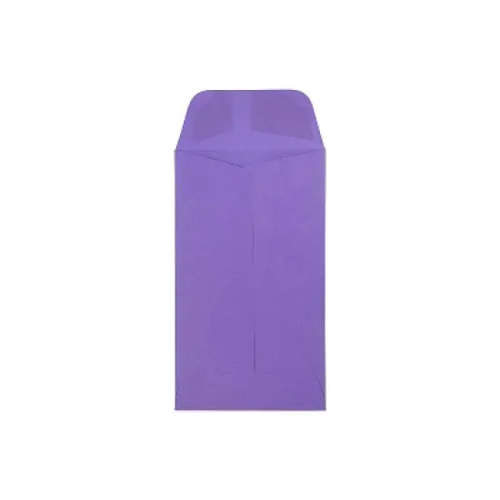 JAM Paper #6 Coin Business Colored Envelopes 3.375 x 6 Violet Purple Recycled Bulk 500/Box image {1}
