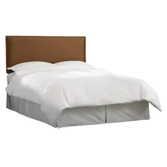 Arcadia Nailbutton Microsuede Headboard - Skyline Furniture image {1}