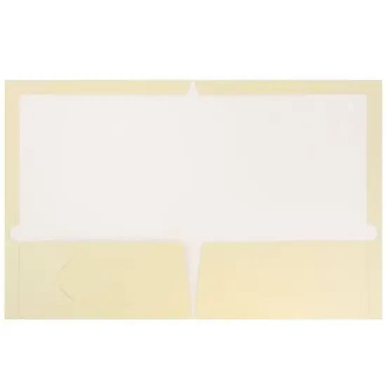 JAM 6pk Glossy Paper Folder 2 Pocket - Ivory image {2}