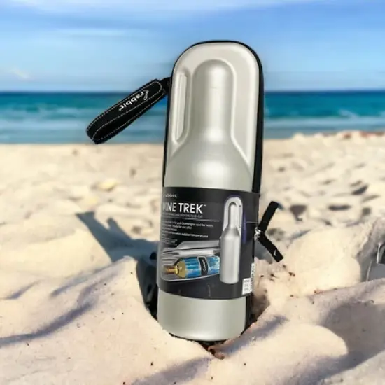 Rabbit Wine Trek Portable Bottle Cooler, Silver & Black image {2}