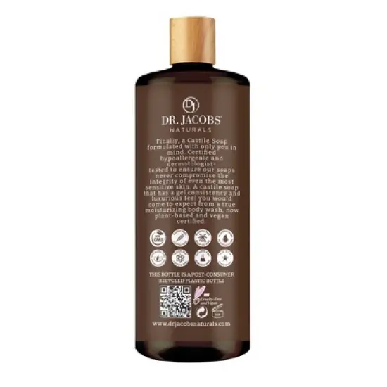 DR.JACOBS NATURALS Natural Plant Based Castile Shea Butter Body Wash-Hypoallergenic-Dermatologist Tested-Sulfate-Free image {2}