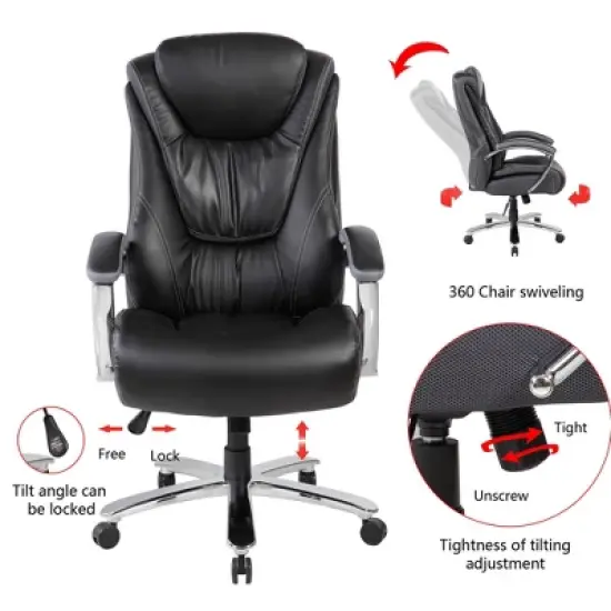 NicBex Executive Office Chair with High-Back, Ergonomic Adjustable Computer Gaming Chair with Headrest Support, Swivel Desk Chair for Office image {3}