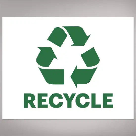 Avery Recycle Stickers, Green Recycle Signs for Bins, Containers, Trash Cans and Walls, Waterproof, UV Resistant, Preprinted, 8-1/2" x 11", 2 Total image {6}