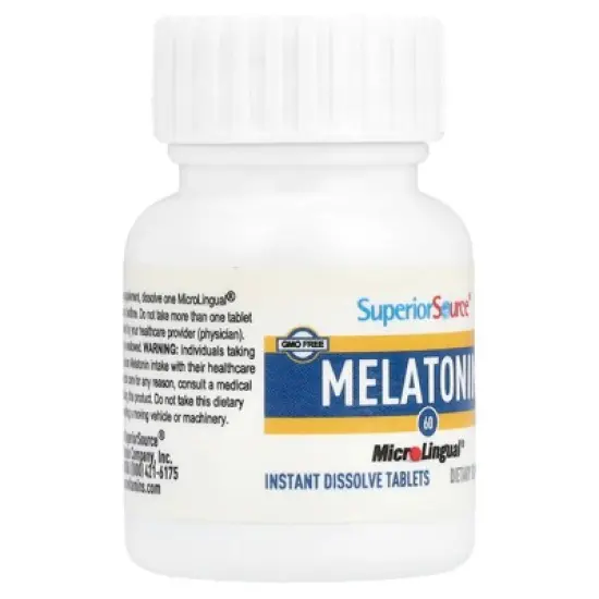 Superior Source Melatonin, 3 mg, 60 MicroLingual&reg; Instant Dissolve Tablets image {3}