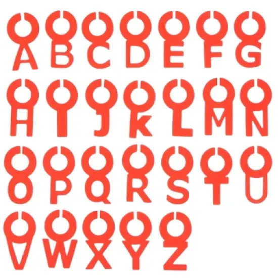 Unique Bargains Silicone Bright Colors Soft Lightweight Letter Shape Wine Glass Identifier image {5}