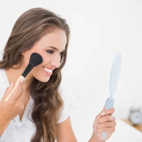 Unique Bargains Cartoon Shape Handheld Mirror 1 Pc image {2}