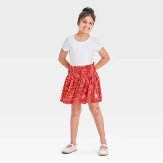 Girls' Hello Kitty Ruched Waist Skirt - Red image {2}