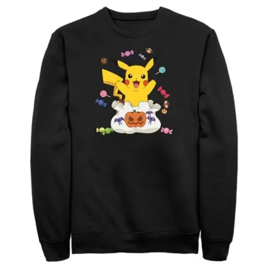 Men's Pokemon Halloween Pikachu Candy Bag Sweatshirt image {3}