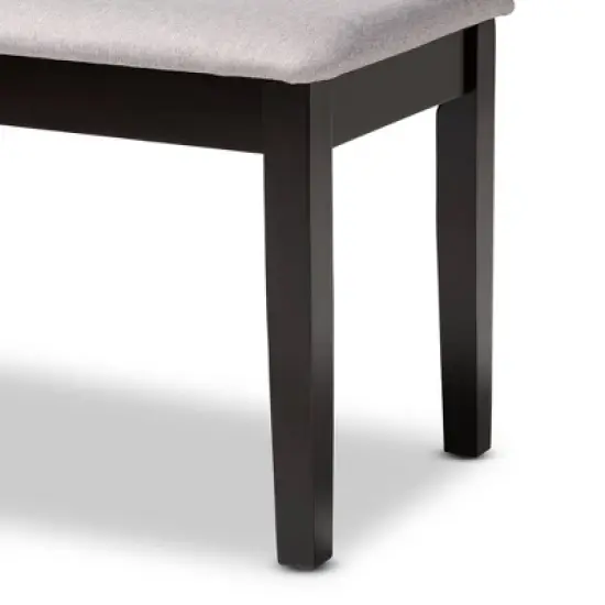 Teresa Fabric Upholstered and Wood Dining Bench - Baxton Studio image {3}