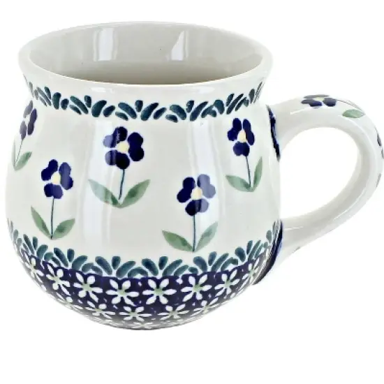 Blue Rose Polish Pottery K090  Manufaktura Bubble Mug image {3}