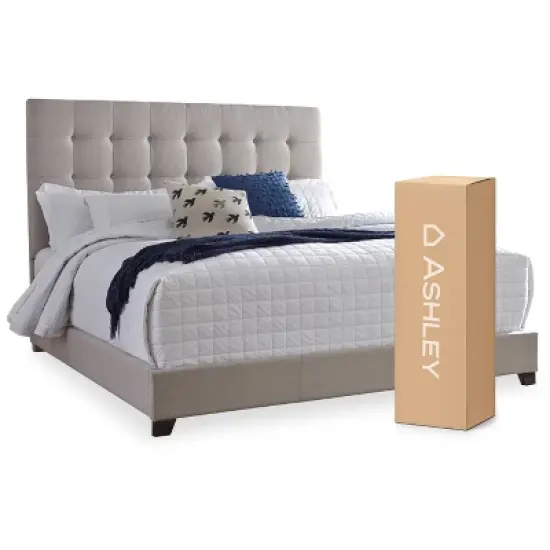 Dolante Queen Upholstered Bed Beige - Signature Design by Ashley image {10}