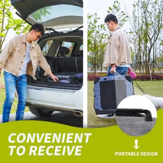 Allforpaws Foldable Pet Travel Crate image {2}