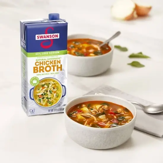 Swanson Natural Goodness Gluten Free 33% Less Sodium Chicken Broth - 32oz image {8}