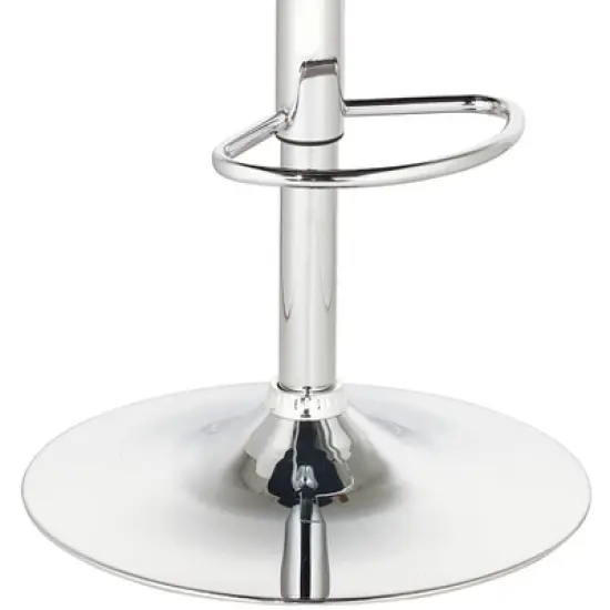 Studio 55D Chrome Swivel Bar Stool 30" High Modern Black Cushion Adjustable with Backrest Footrest Kitchen Counter Height Island image {3}