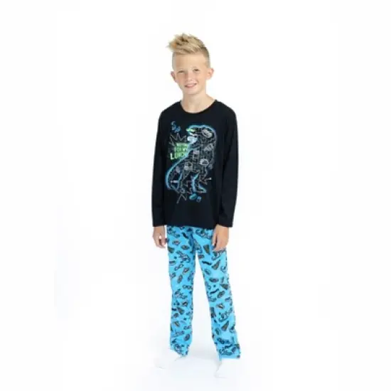 Sleep On It Boys Snacking Dino Soft Fleece 2-Piece Pajama Sleep Set image {3}