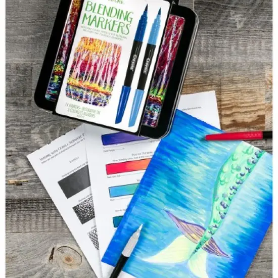 Crayola 16ct Blending Marker Kit with Case image {4}