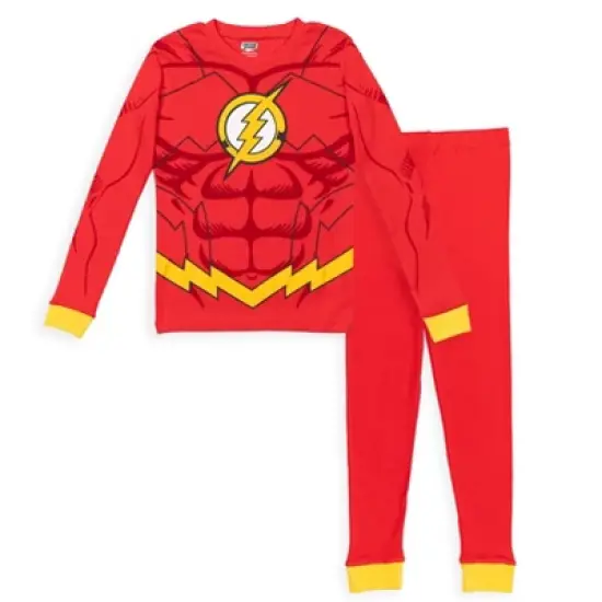 DC Comics Justice League Robin Cosplay Pajama Shirt and Pants Sleep Set Little Kid to Big Kid image {13}