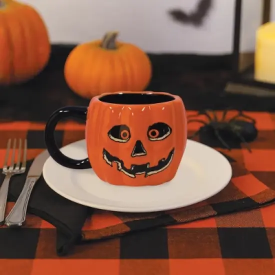Beistle Beistle Vintage Halloween Ceramic Jack-O-Lantern Mug, 12 oz orange image {1}