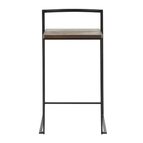 Set of 2 Fuji Contemporary Stackable Barstools - LumiSource image {5}