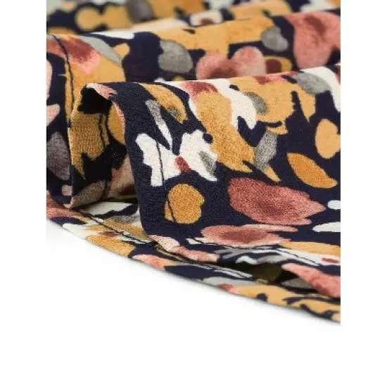 Allegra K Women's Summer Floral Elastic Waist High Low Ruffle Hem Midi Skirts image {5}