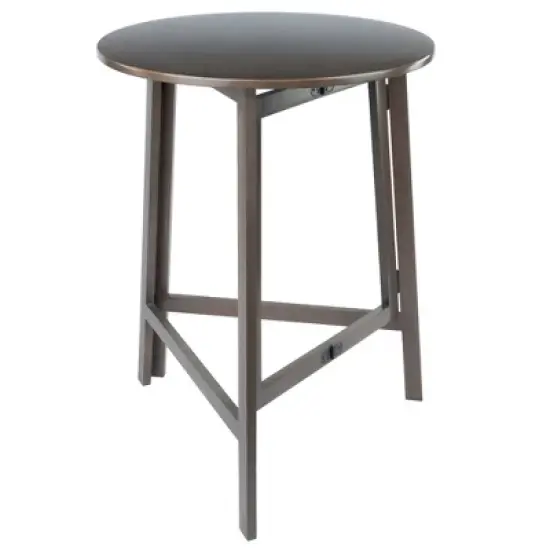 Torrance High Round Bar height Table Oyster Gray - Winsome image {9}