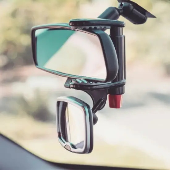 Diono Baby Car Mirror 2 Pack, Car Seat Mirror for Rear Facing Infant & See Me Too Rear View Mirror, Silver image {3}