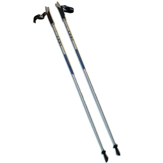 LEKI Nordic Walking Hyper Carbon Series Pole Silver/Blue 120cm image {1}
