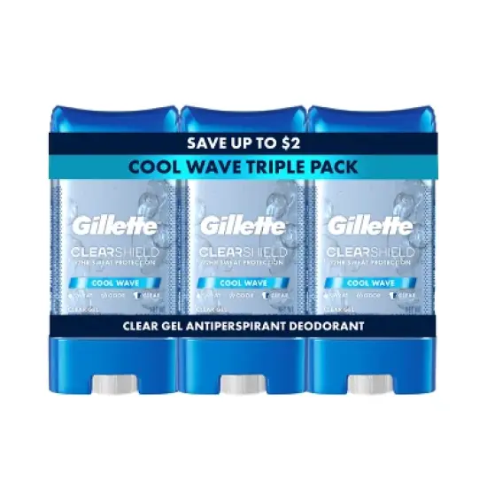 Gillette Clear Gel Antiperspirant Cool Wave - 3pk/3.8oz image {13}
