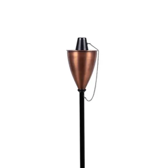 BirdRock Home 4-Pack Outdoor Wide Conical Torches - Bronze image {1}