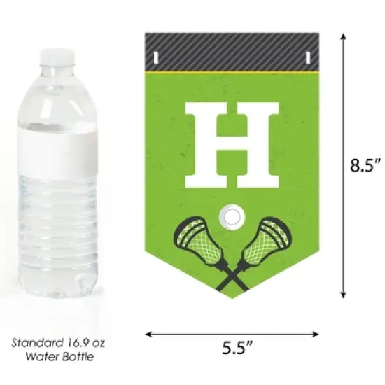 Big Dot of Happiness Lax to the Max Lacrosse Birthday Party Bunting Banner Party Decorations Happy Birthday image {2}