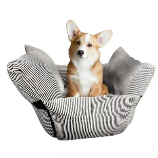 MaseiKar Dog Car Seat for Large/Medium Dogs Under 60 lbs Cats 2 in 1 Booster Seats Dog Bed for Car and Home Safety Travel Carrier with Pockets image {8}