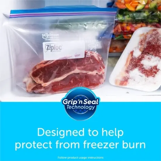 Ziploc Freezer Gallon Bags with Stand-Up Bottom - 132ct image {5}
