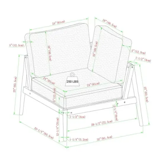 Saracina Home 6pc Modern Boho Outdoor Eucalyptus Spindle Sectional 
 image {8}