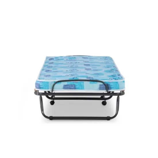 Twin Roma Folding Bed Blue - Linon image {2}