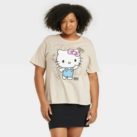 Women's Hello Kitty Short Sleeve Graphic T-Shirt - Brown image {4}