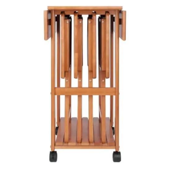 5pc Set Sophia Snack Tables Teak - Winsome image {4}