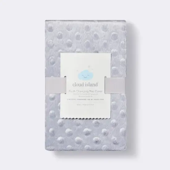 Plush Changing Pad Cover Birch - Cloud Island&trade; - Gray image {3}