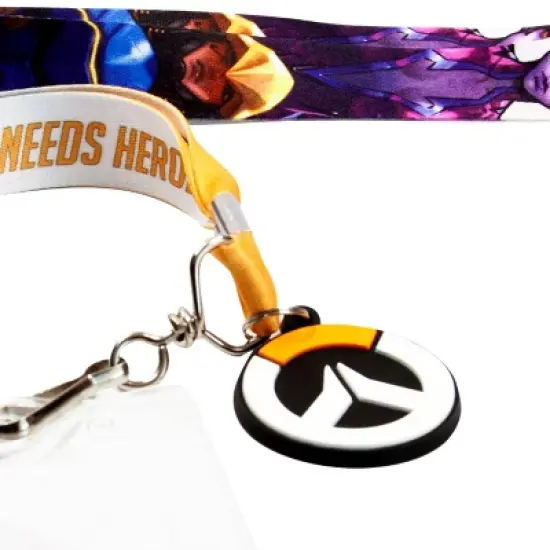 Surreal Entertainment OFFICIAL Overwatch Lanyard | Feat. D. Va & More | Includes ID Holder & Logo Coin image {2}