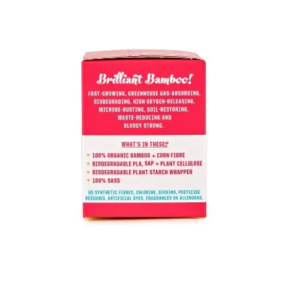 Flo Organic Bamboo Silky-Soft Ultra-Thin Absorbent with Wings Day Maxi Pads - 16ct image {2}