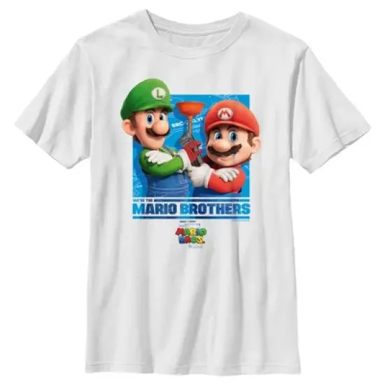 Boy's The Super Mario Bros. Movie We're the Mario Brothers T-Shirt image {3}