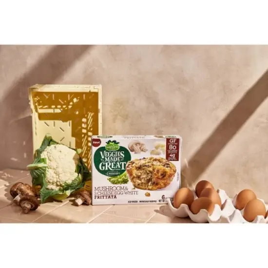 Veggies Made Great Gluten Free Frozen Mushroom & Three Cheese Frittata - 12oz image {4}