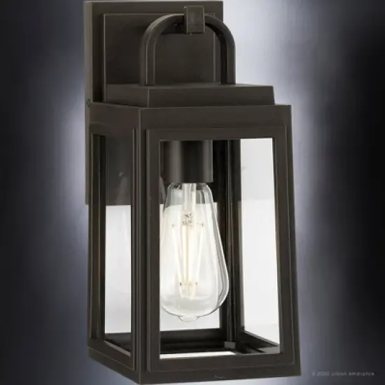 Urban Ambiance Luxury Farmhouse Outdoor Wall Sconce 11.875''H x 5.5''W,  Olde Bronze Finish,  Macon Collection, UHP1380 image {3}