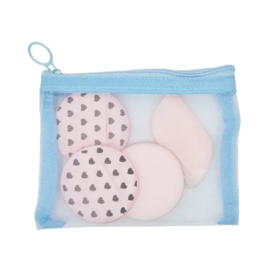 Glamlily 8-Piece Mesh Makeup Bag Sets for Traveling, Trips, Weekender, Cosmetic Storage Holder & Pencil Organizer image {3}