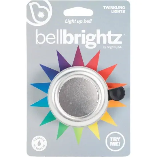 Brightz LED Bicycle Bell - Silver: Iron & Plastic, Hardware Mounted image {3}