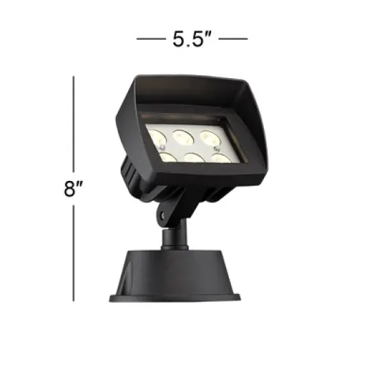Super Duty Eastham 8" High Black LED Landscape Flood Light image {6}